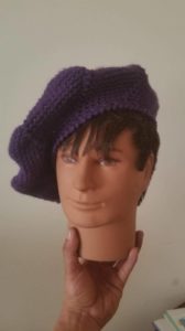Beret knitted by Arturo Juarez of Fluffhead Hat Co.